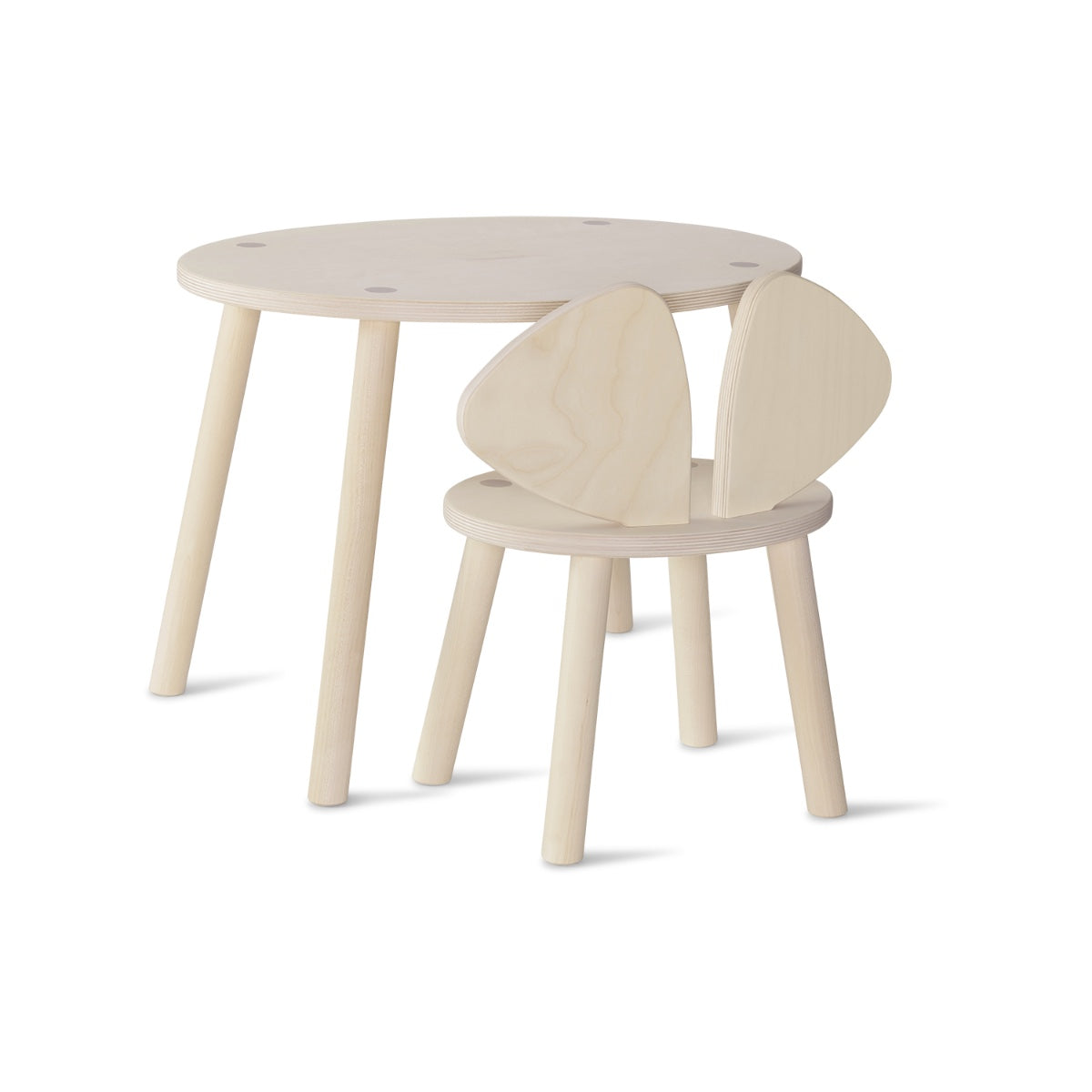Laua ja tooliga komplekt Mouse Birch (2-5 aastat)