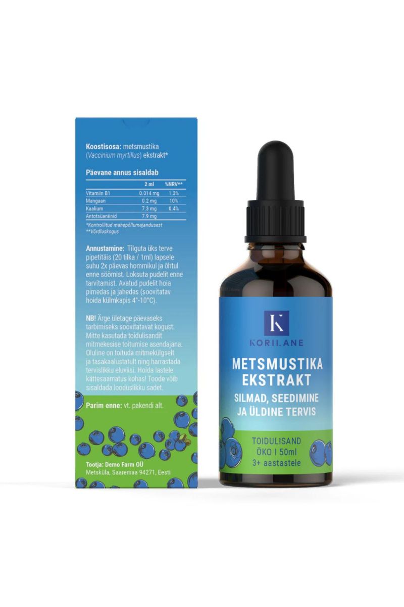Metsmustika ekstrakt lastele 50ml