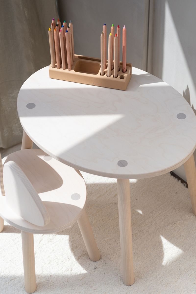 Laua ja tooliga komplekt Mouse Birch (2-5 aastat)