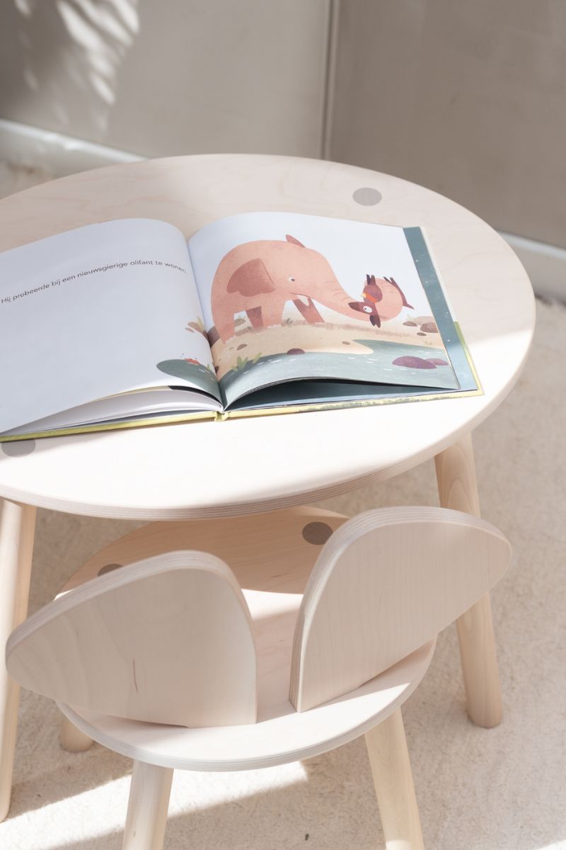 Laua ja tooliga komplekt Mouse Birch (2-5 aastat)