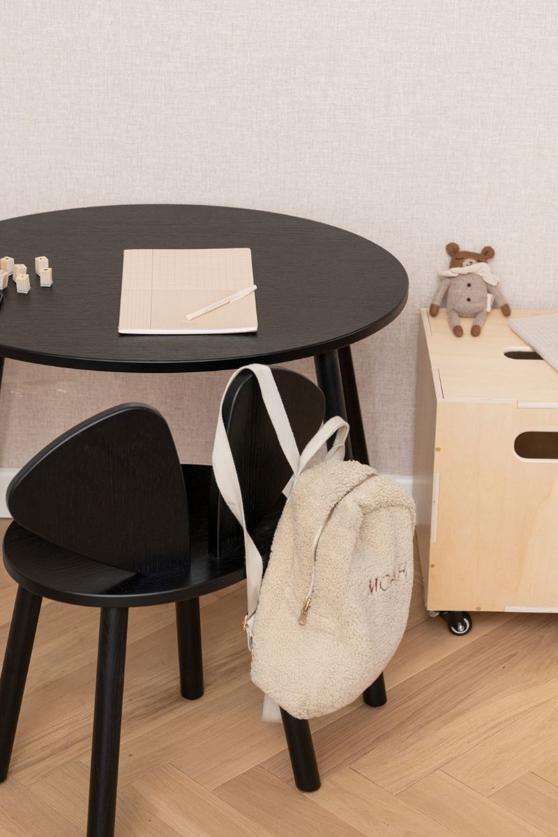 Tammepuidust laua ja tööriistakomplekt School Black (6-10 aastat)