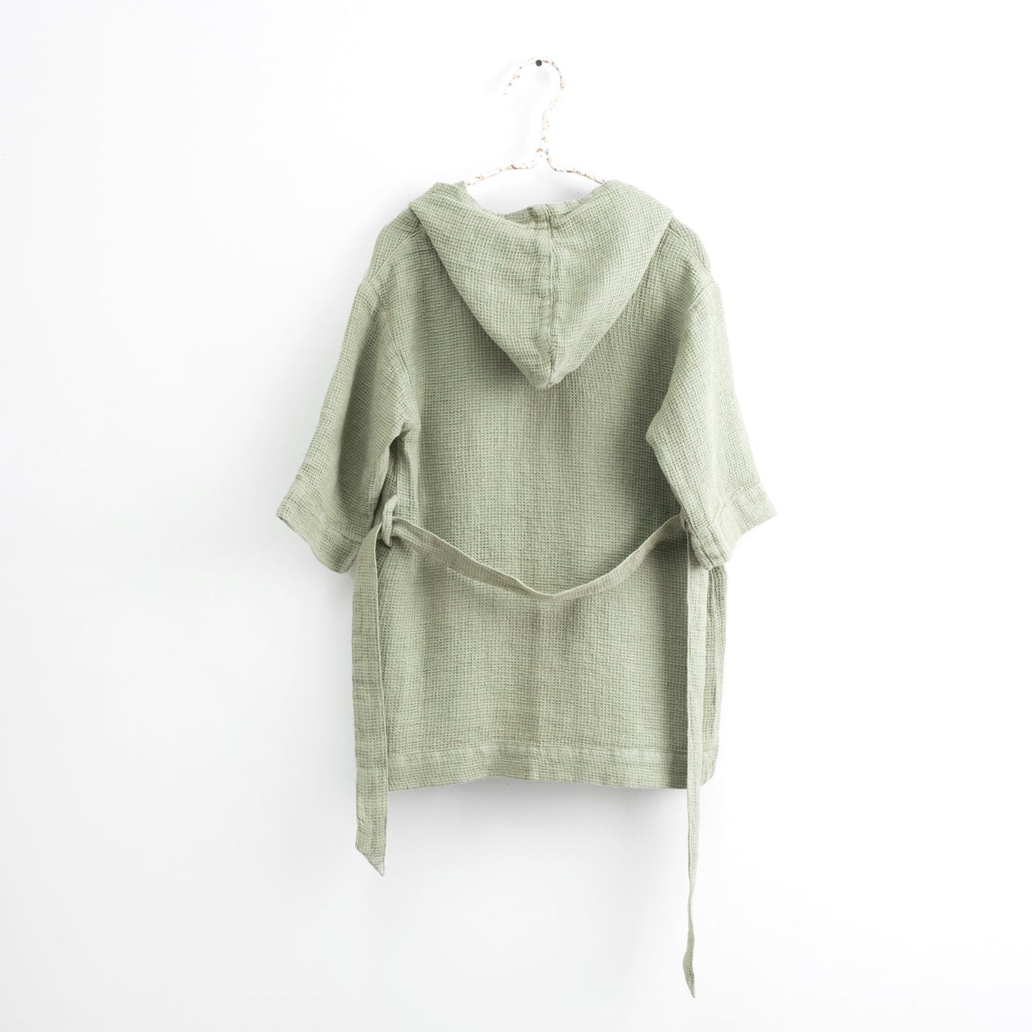 Linen Bathrobe for Kids - Sage