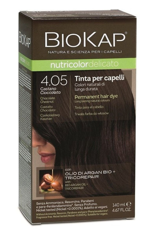 Püsivärv BIOKAP NUTRICOLOR DELICATO  4.05 šokolaadikastan