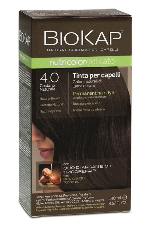 Püsivärv BIOKAP NUTRICOLOR DELICATO 4.0 naturaalne pruun