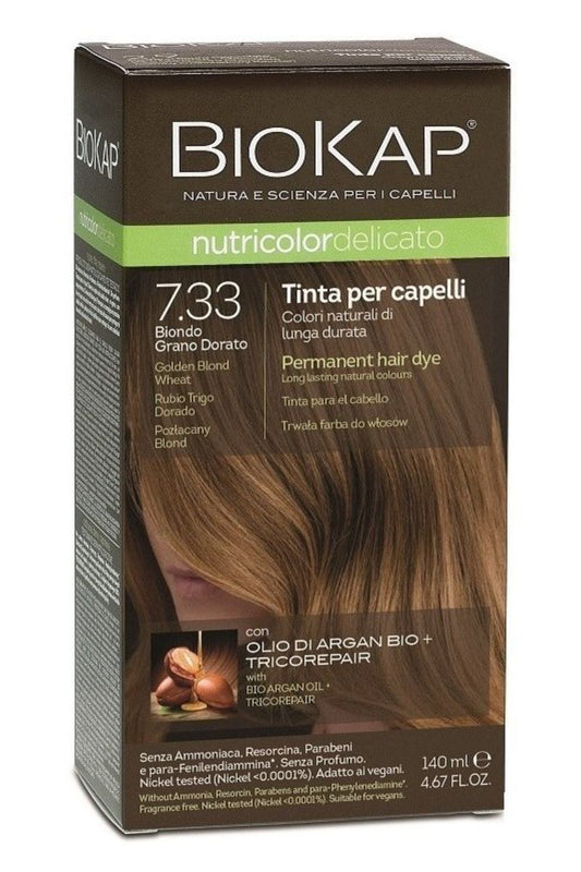 Püsivärv BIOKAP NUTRICOLOR DELICATO 7.33 kuldne nisublond