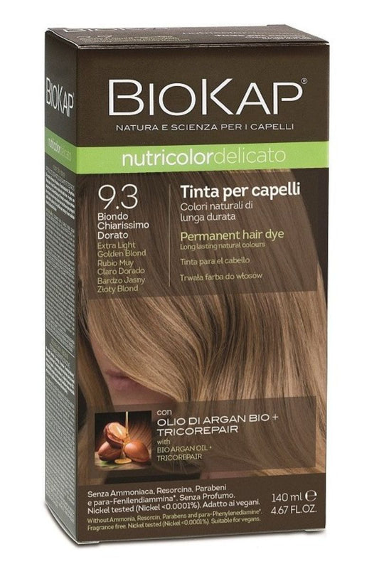 Püsivärv BIOKAP NUTRICOLOR DELICATO 9.3 ekstrahele kuldblond