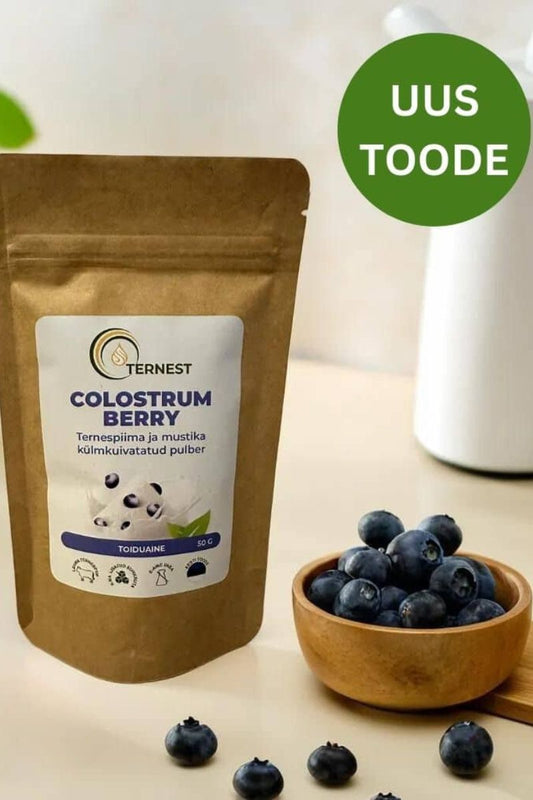 Colostrum Berry ternespiima ja mustika külmkuivatatud pulber 50g